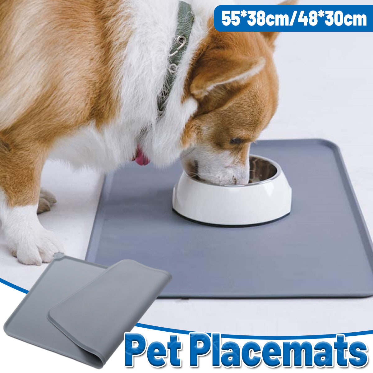 Silicone Pet Feeding Mat With Raised Spill-Proof Edge