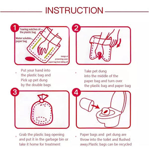100pcs Eco-Friendly Dog Poop Bags Leak-Proof & Flushable Pet Waste Bags