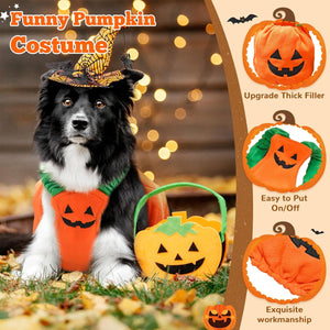 Dog Cat Pet Pumpkin Fancy Dress Outfits Halloween Xmas Cosplay Costume Clothes