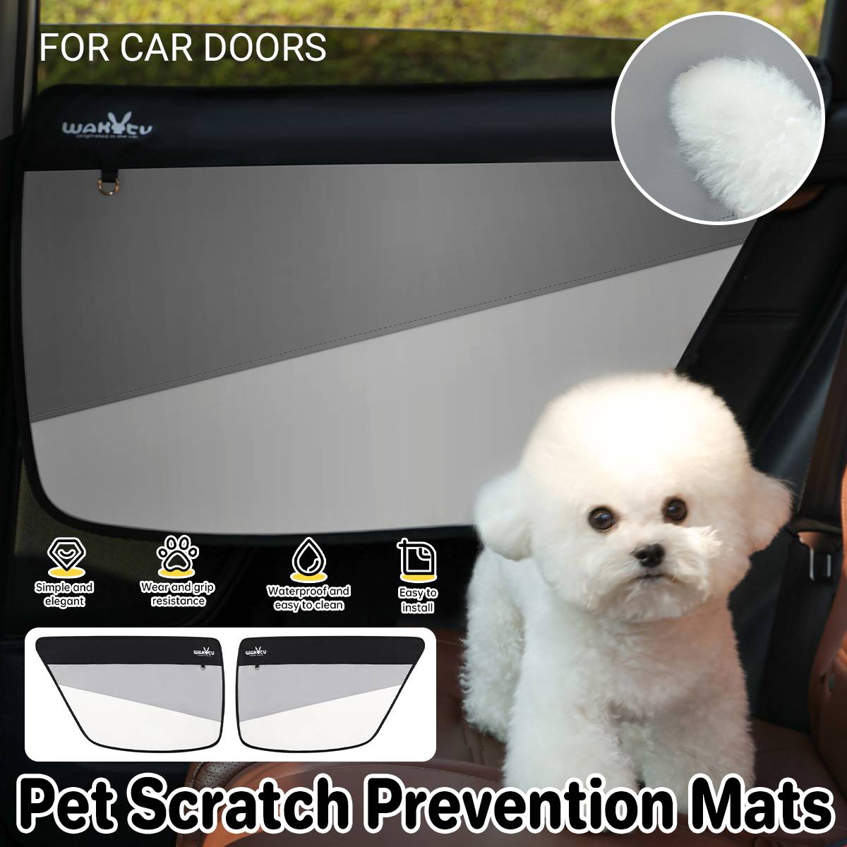 Wakytu Pet Car Door Protector