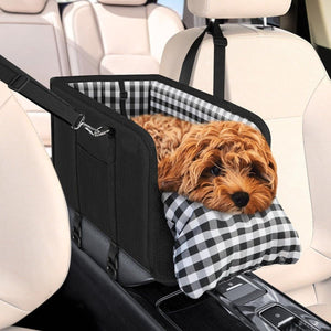 Black Foldable Dog Car Seat with Cushion