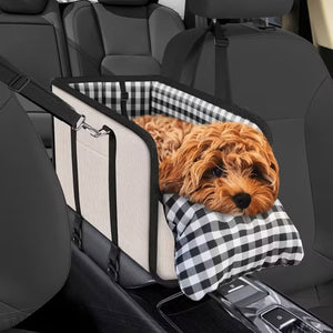 Black Foldable Dog Car Seat with Cushion