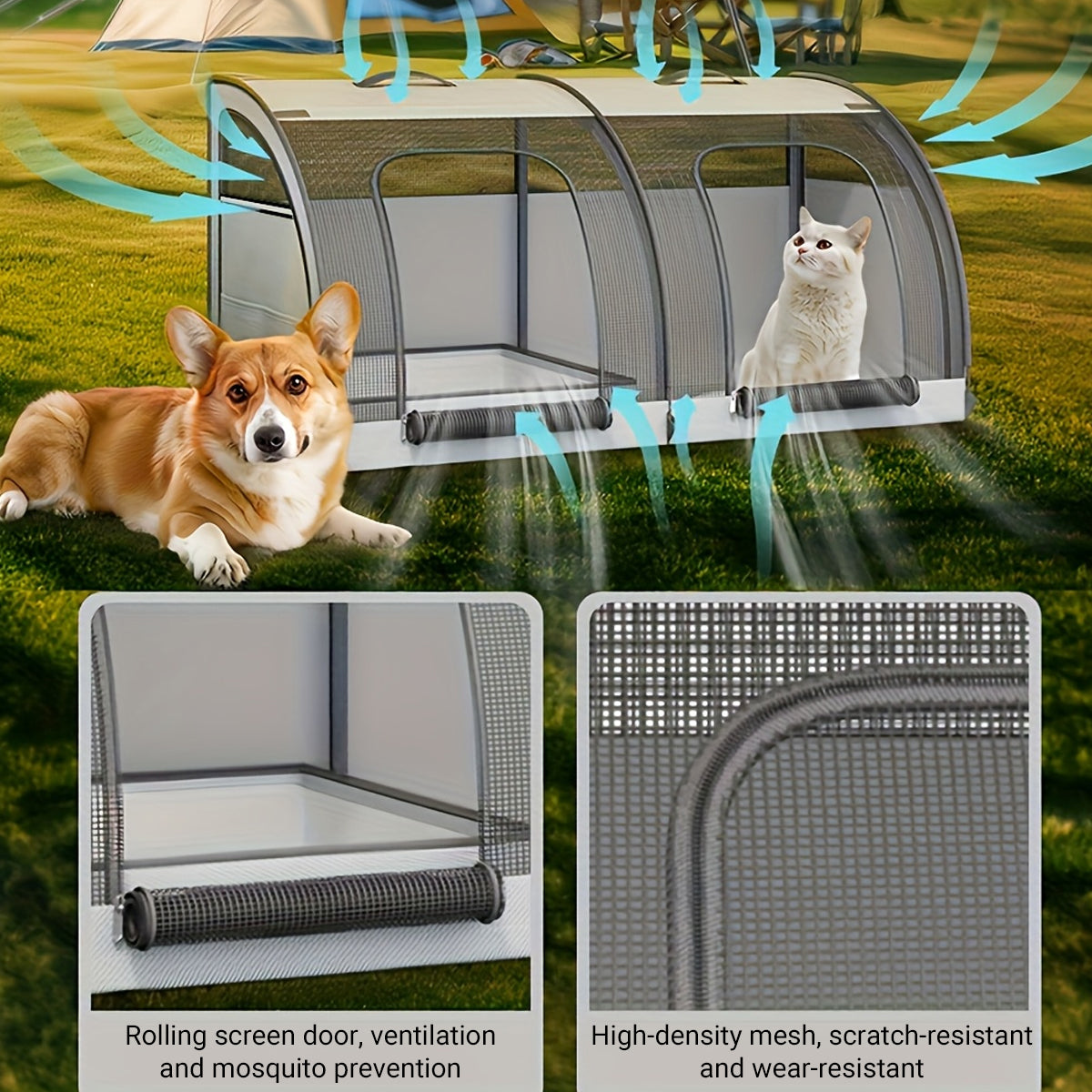 Portable Pet Car Nest Tent for Cats and Dogs