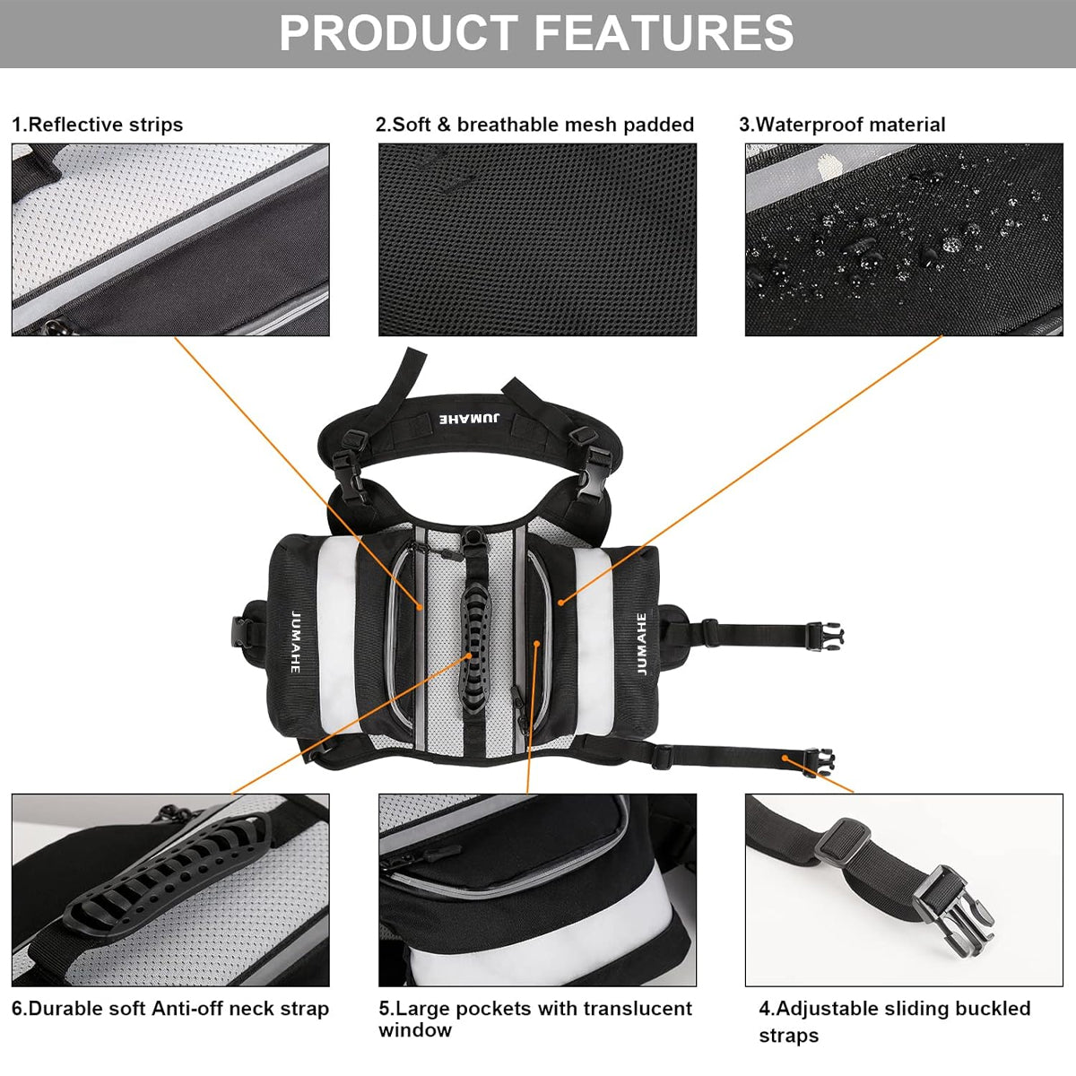 Dog Backpack Harness For Travel and Outdoor