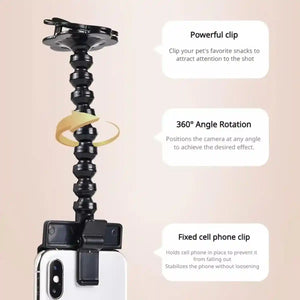 Pet Selfie Stick Smartphone Clip For Perfect Pet Photos