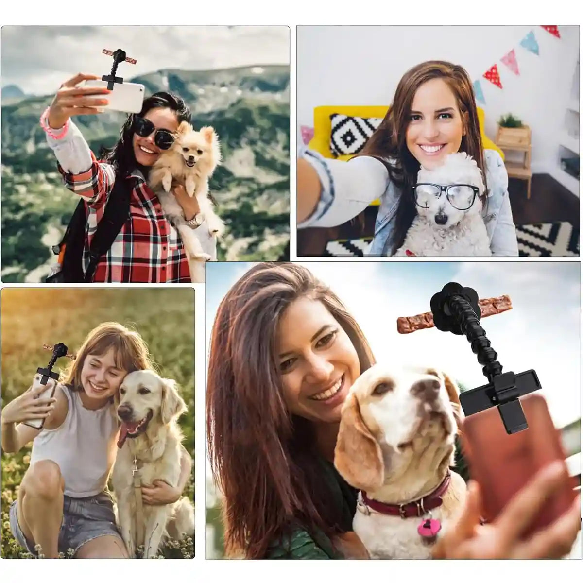 Pet Selfie Stick Smartphone Clip For Perfect Pet Photos