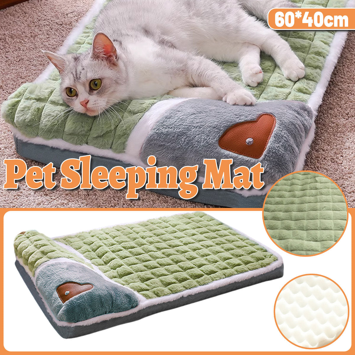 Thick Pet Sleeping Mat With Removable Cover