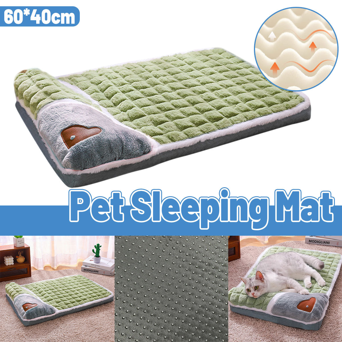 Thick Pet Sleeping Mat With Removable Cover