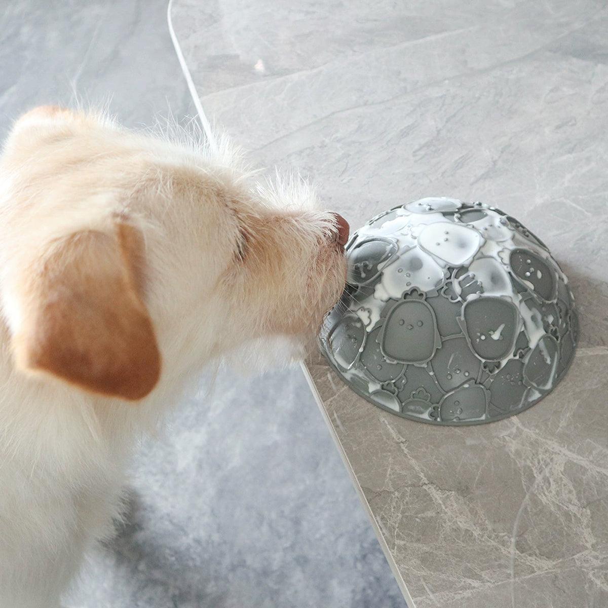 Pet Slow Food Bowl Silicone Double Sided Lick Bowl for Dogs and Cats Eating
