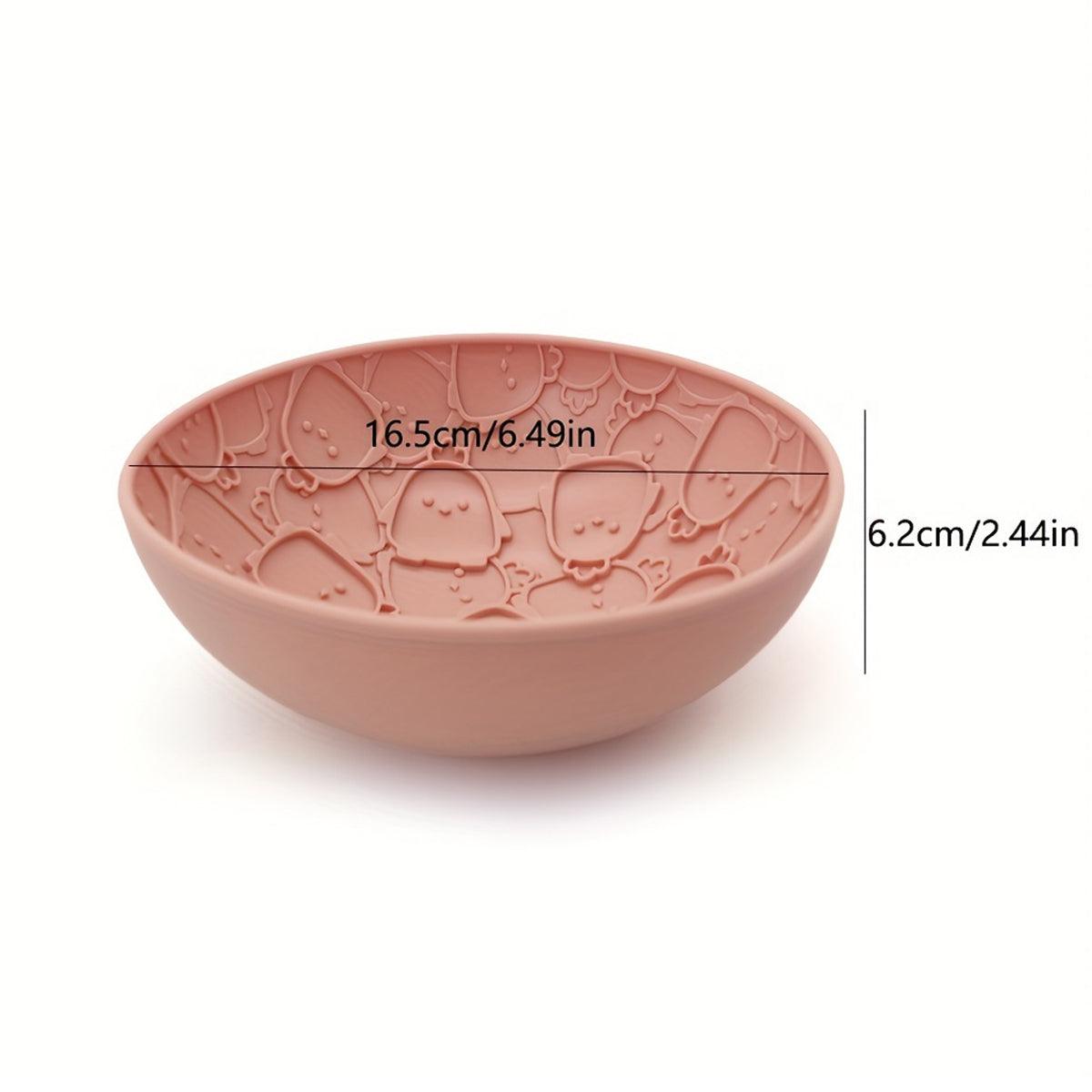 Pet Slow Food Bowl Silicone Double Sided Lick Bowl for Dogs and Cats Eating