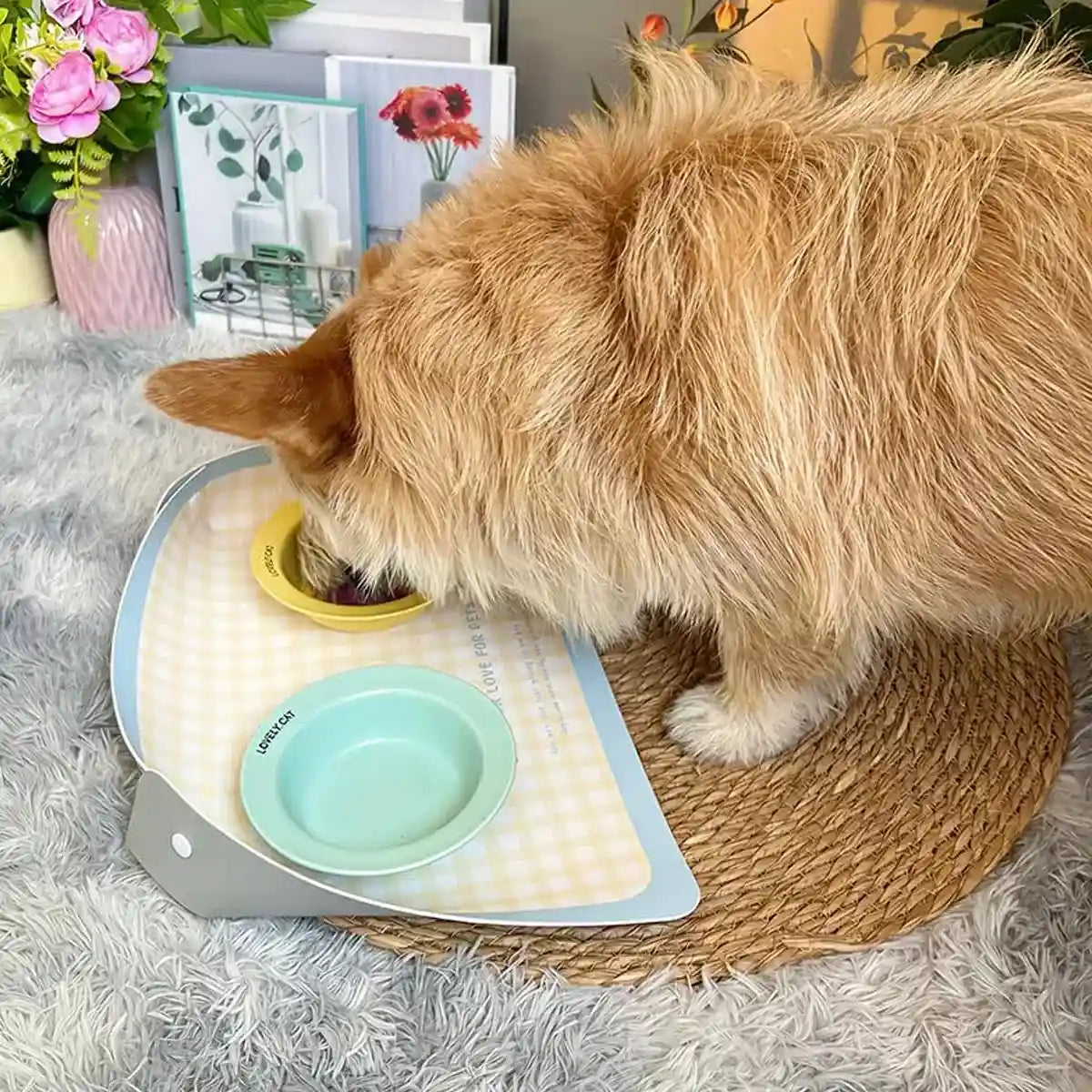 Waterproof Pet Feeding Mat for Cats and Dogs Non-Slip PU Leather Placemat