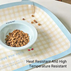 Waterproof Pet Feeding Mat for Cats and Dogs Non-Slip PU Leather Placemat