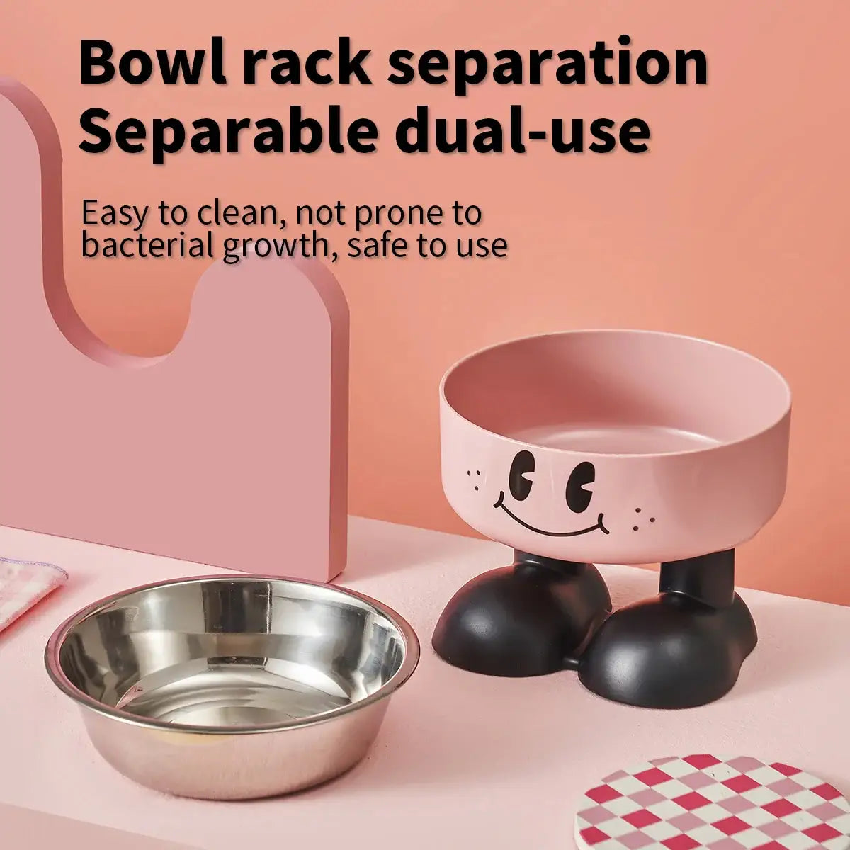 Non-Slip Stainless Steel Pet Bowl with Elevated Base
