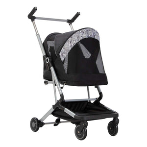 Black Compact Pet Stroller with Folding Frame