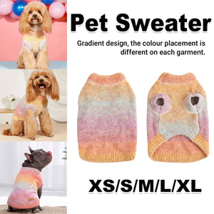 Gradient Pet Sweater Soft Knit For Dogs And Cats