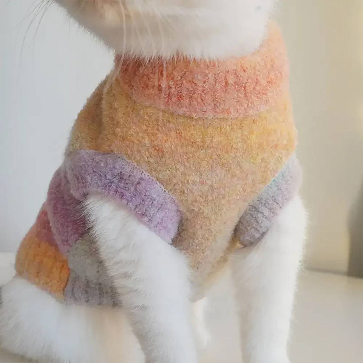 Gradient Pet Sweater Soft Knit For Dogs And Cats
