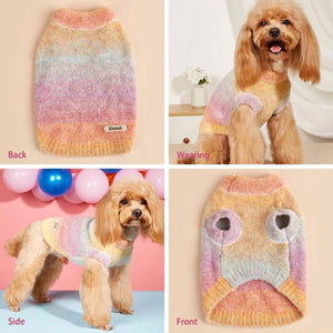 Gradient Pet Sweater Soft Knit For Dogs And Cats
