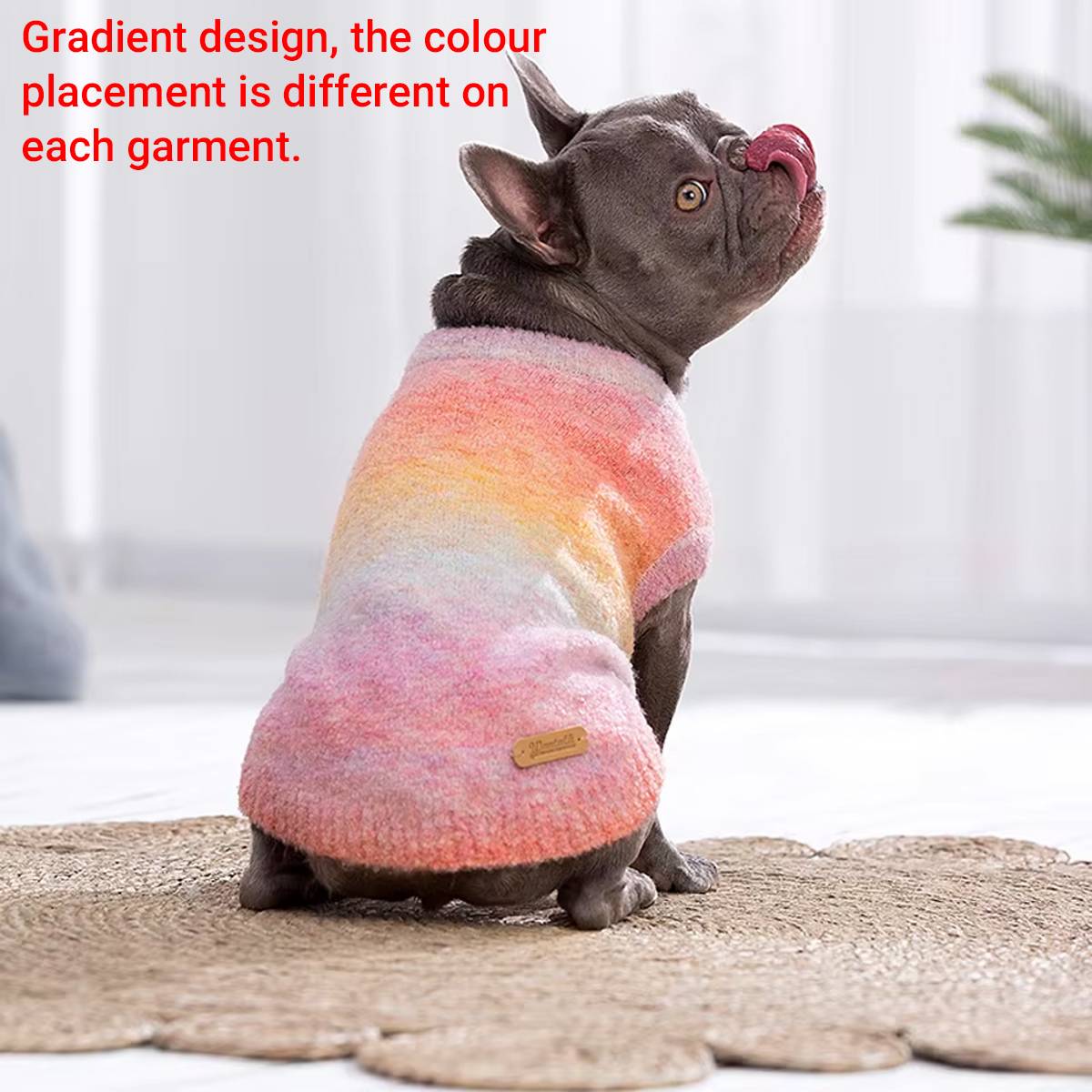 Gradient Pet Sweater Soft Knit For Dogs And Cats