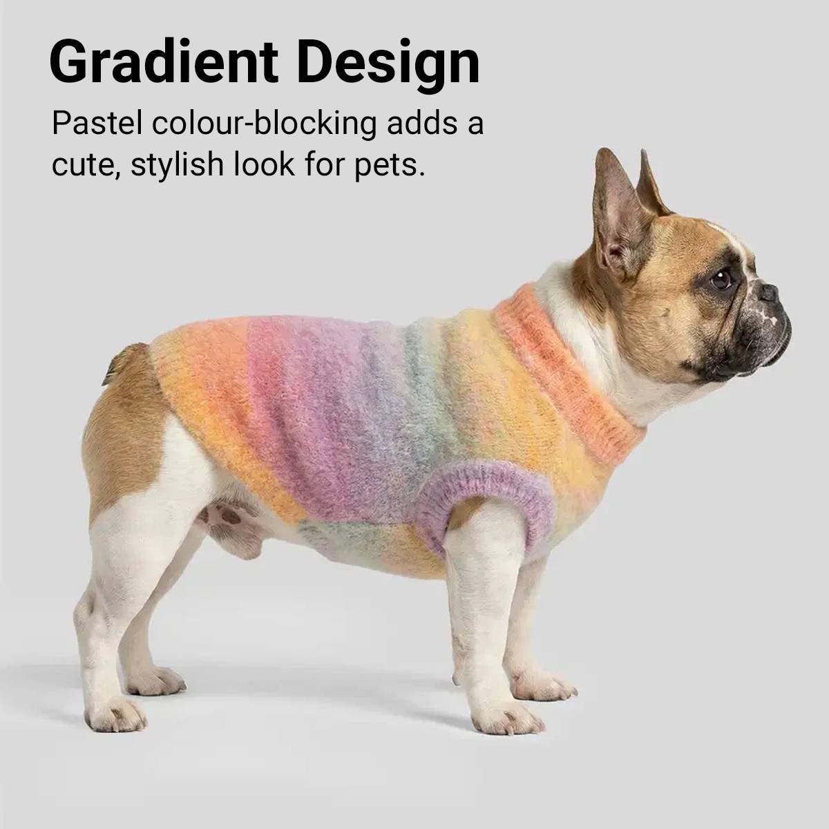 Gradient Pet Sweater Soft Knit For Dogs And Cats