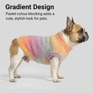 Gradient Pet Sweater Soft Knit For Dogs And Cats