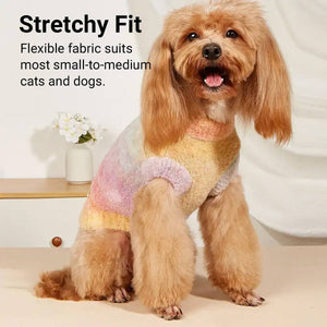 Gradient Pet Sweater Soft Knit For Dogs And Cats