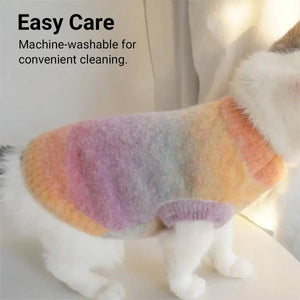Gradient Pet Sweater Soft Knit For Dogs And Cats