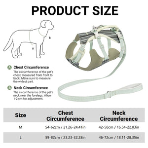 Reflective Tactical Dog Harness Set With Leash And Handle