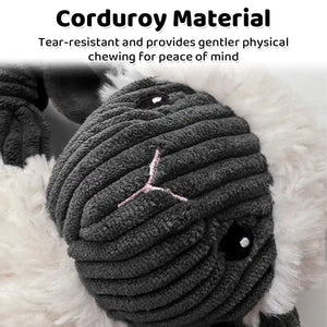 Lamb Shape Pet Chew Toy with Squeaker Soft PP Cotton for Dogs