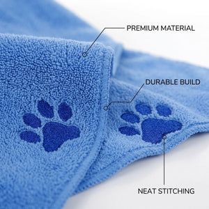 4-Piece Microfibre Pet Towel Set for Dogs and Cats