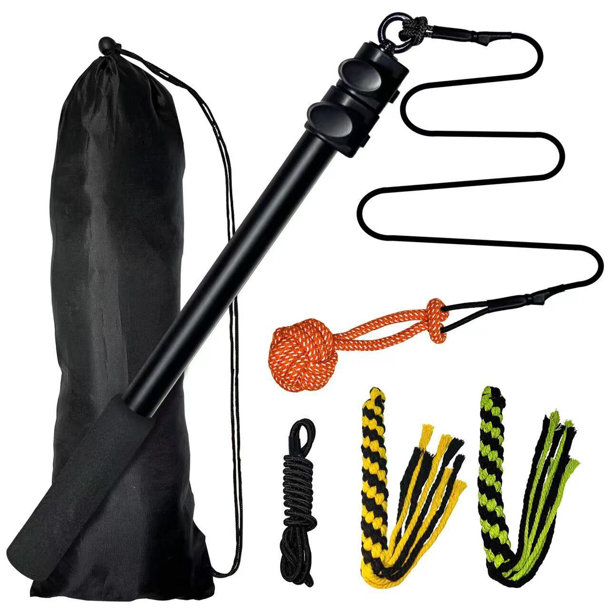 Telescopic Dog Teaser Stick with Chew Toys for Large Breed Training