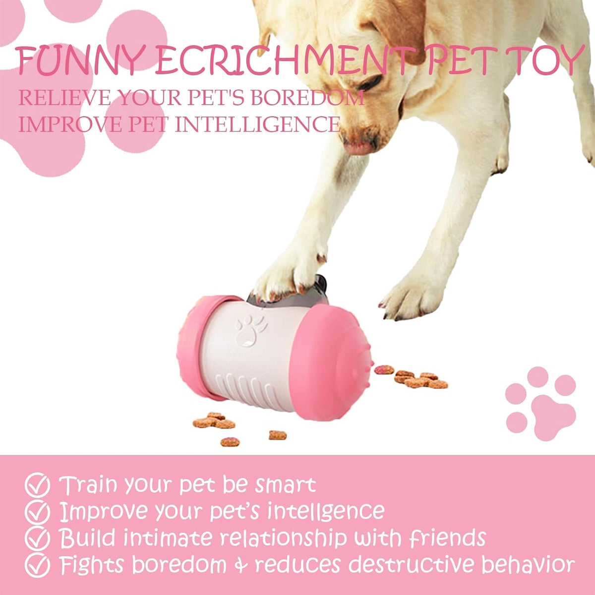 Pet Swing Dispensing Toy for Dogs Chew Resistant Interactive Treat Dispensing Dog Toys