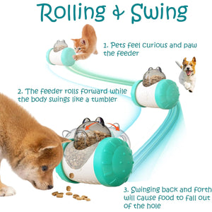Pet Swing Dispensing Toy for Dogs Chew Resistant Interactive Treat Dispensing Dog Toys