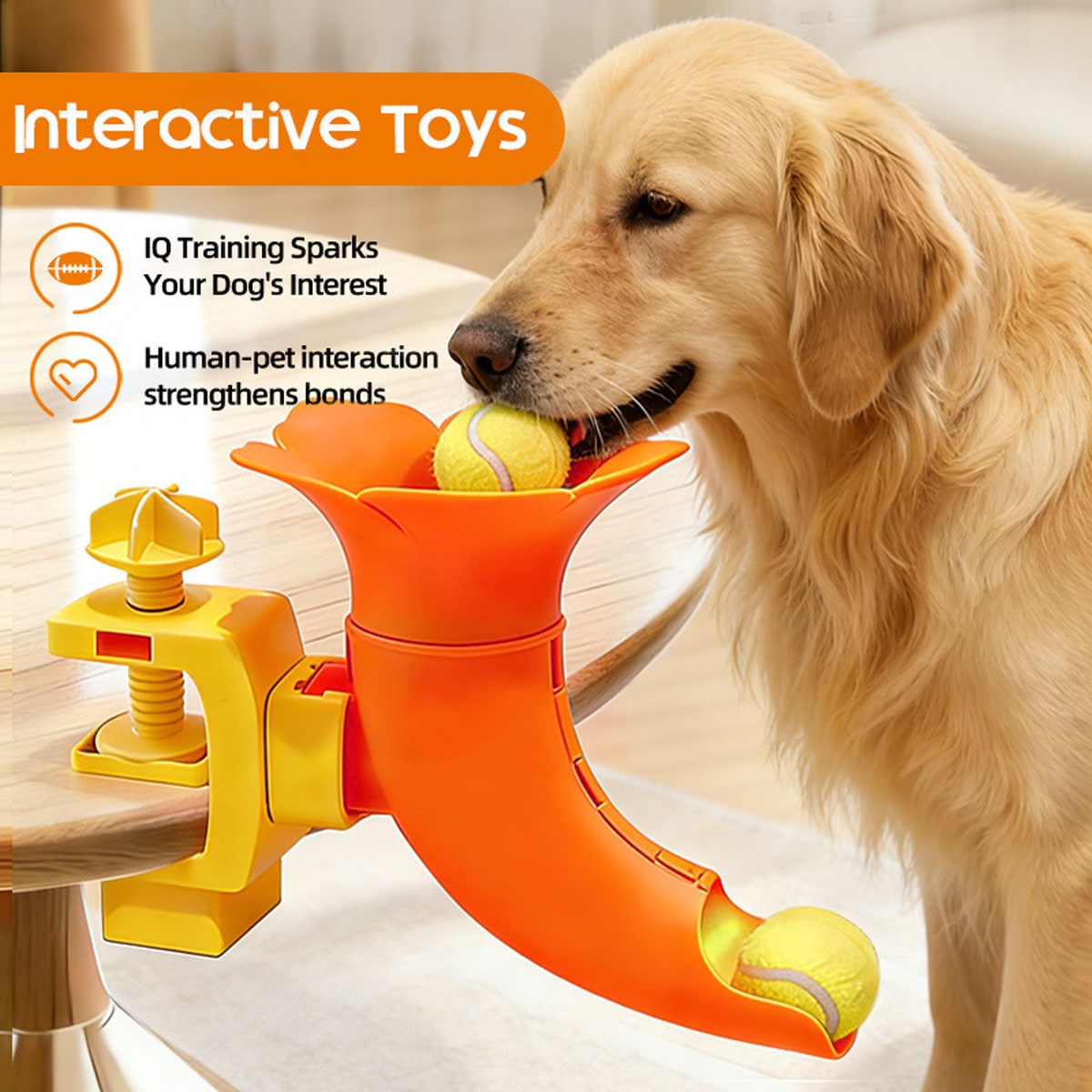 Self-Service Dog Ball Launcher, Adjustable Tennis Ball Thrower