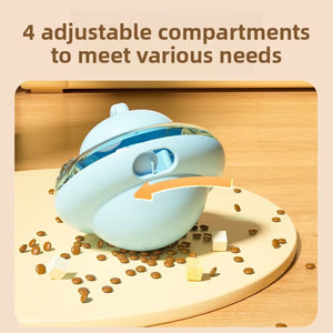Interactive Cat Slow Feeder Toy, Treat Dispenser Tumbler
