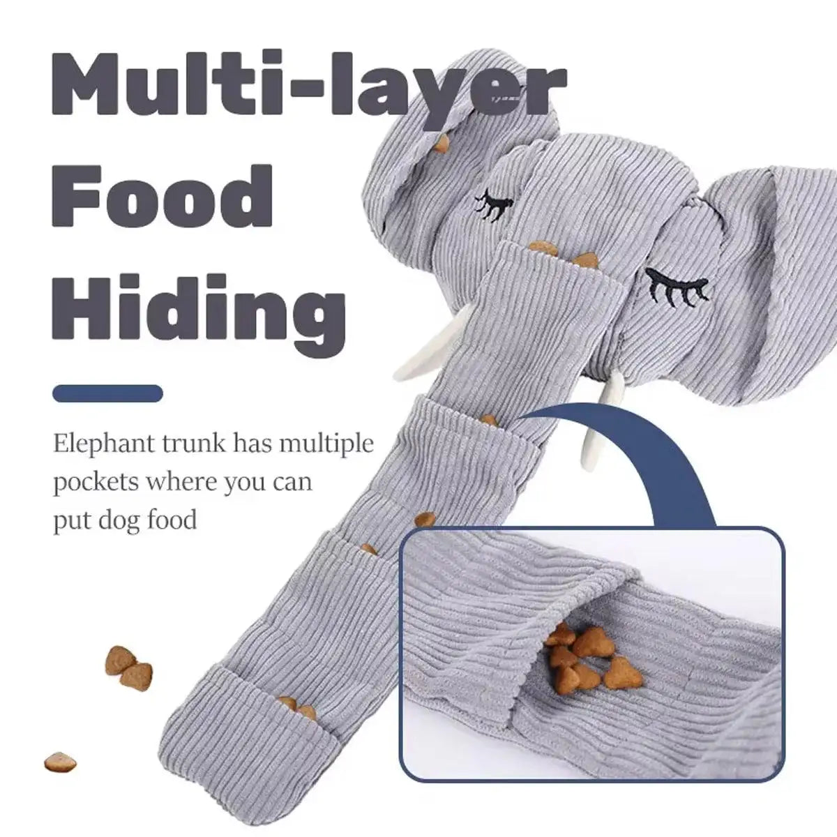 Elephant Snuffle Dog Toy Interactive Nose Work & Chew Training Toy