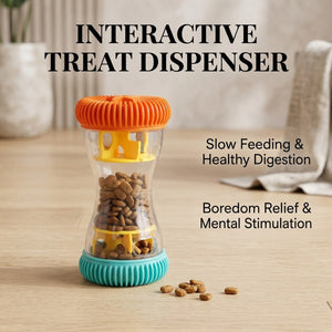 Interactive Dog Treat Dispenser Toy, Slow Feeder Puzzle