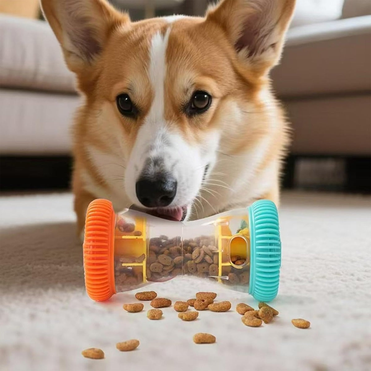 Interactive Dog Treat Dispenser Toy, Slow Feeder Puzzle