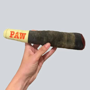Funny Cigarette Dog Squeaky Toy Plush Chew Toy