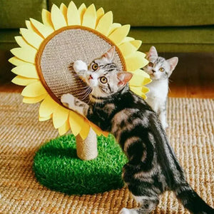 Sunflower Cat Scratching Post Decorative Sisal Climbing Rack