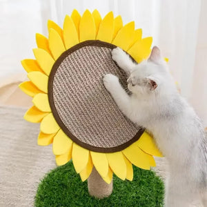 Sunflower Cat Scratching Post Decorative Sisal Climbing Rack