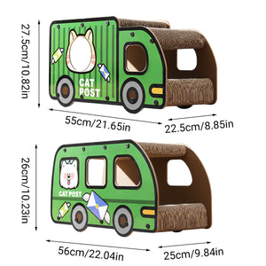 Truck and Bus Cat Scratcher Lounge 2-in-1 Climbing Bed Nest