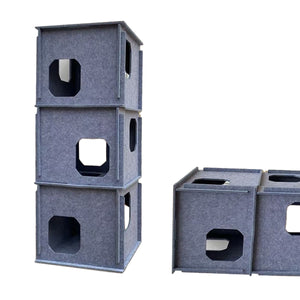 Felt Cat Bed Stacking Game Tower