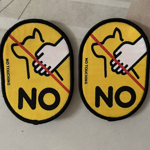 Dog Warning Tags No Touching Leash Patch