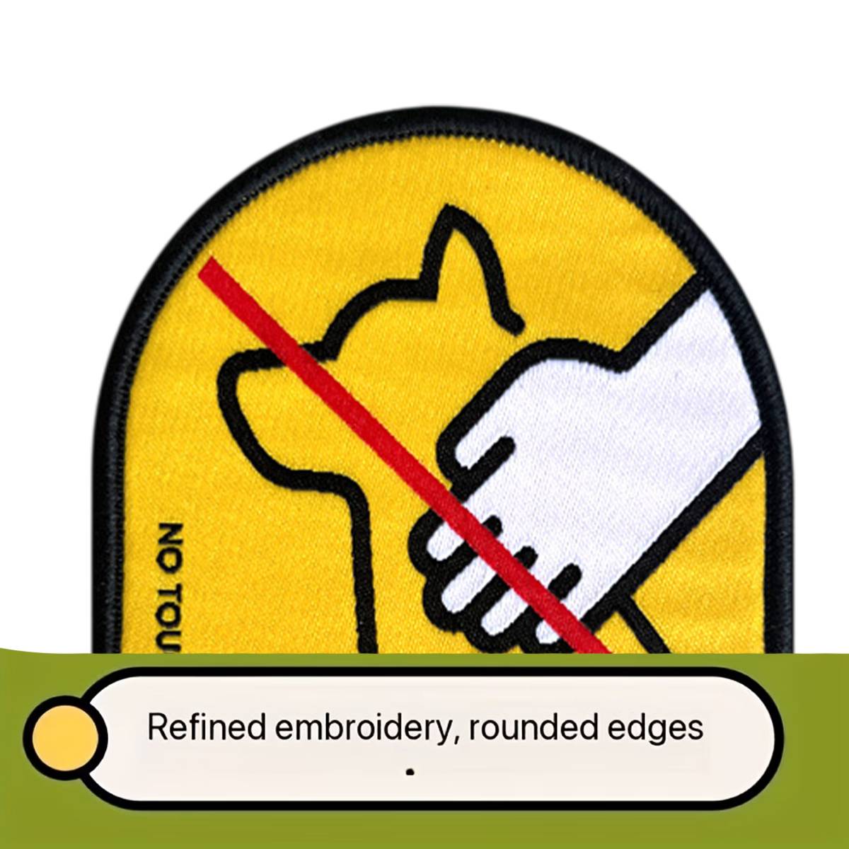 Dog Warning Tags No Touching Leash Patch