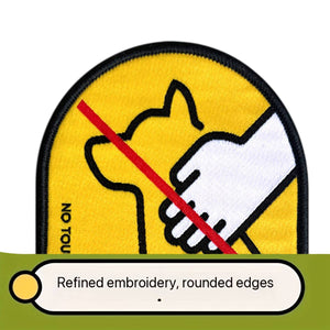 Dog Warning Tags No Touching Leash Patch