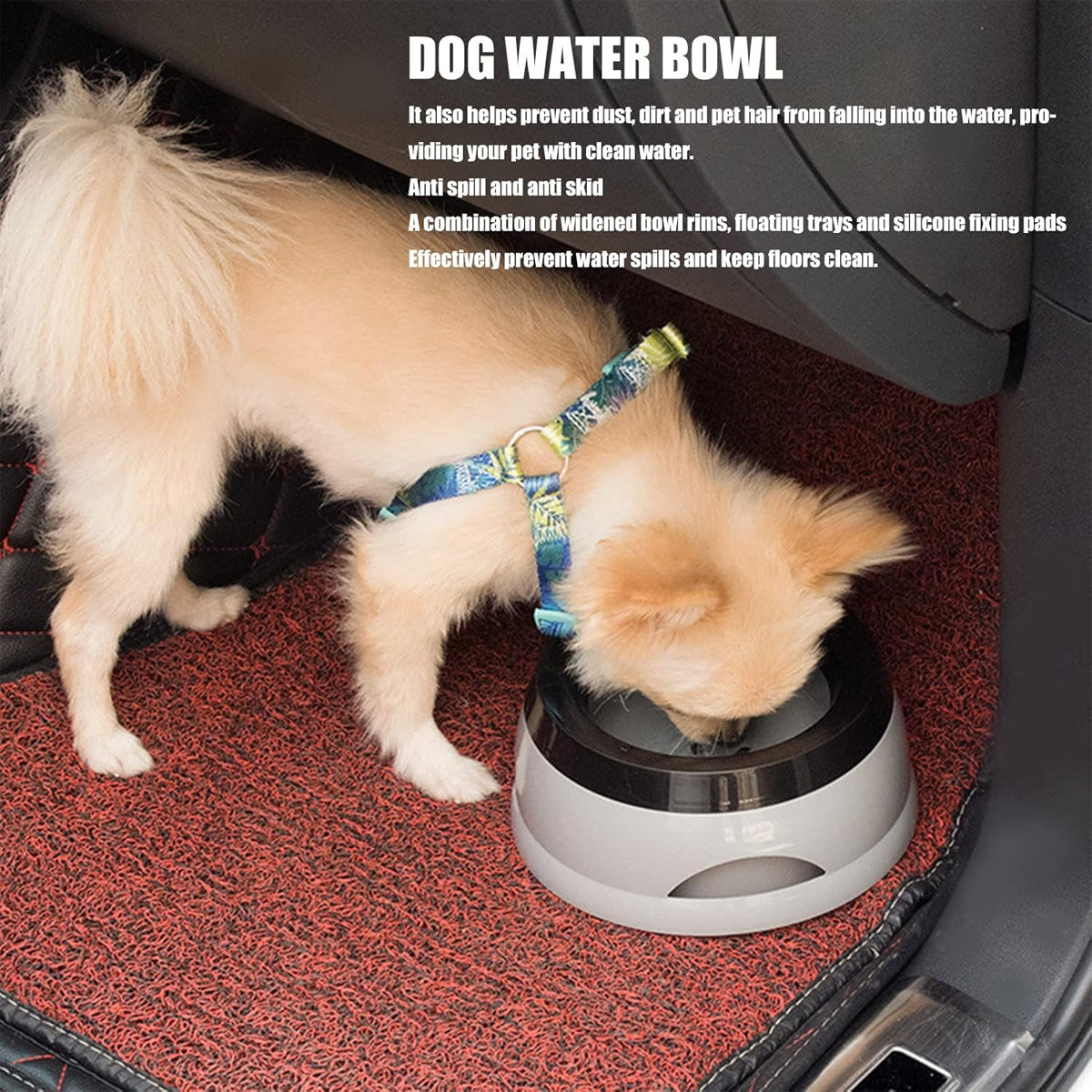 No Spill Pet Water Bowl With Floating Plate