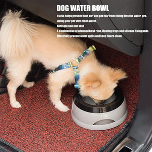 No Spill Pet Water Bowl With Floating Plate
