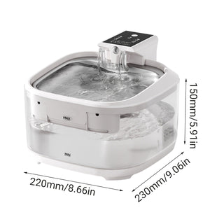 Smart Pet Water Fountain with Stainless Steel Tray