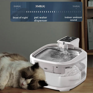 Smart Pet Water Fountain with Stainless Steel Tray