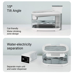 Smart Pet Water Fountain with Stainless Steel Tray